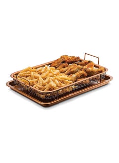 Buy Nonstick Copper Crisper Tray Fry Food Without Oil Gold in Egypt