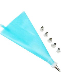 Buy 6 Shapes Silicone Cake Decorating Funnel Blue in Egypt