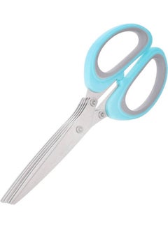 اشتري Stainless Steel Vegetables Scissors, 5 Blades Blue في مصر