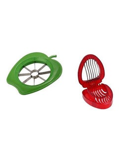 Buy Set Of Apple Cutter And Strawberry Slicer Multicolour in Egypt