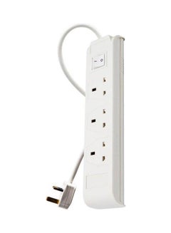 اشتري 3M 3 Sockets Power Extension Cord White 13.5 x 6.5 x 6.5سم في السعودية