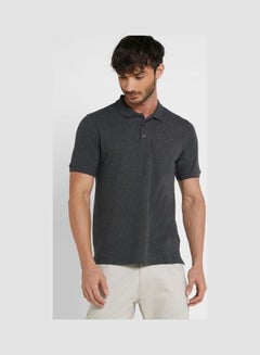 Buy Solid Polo Shirt Grey in UAE