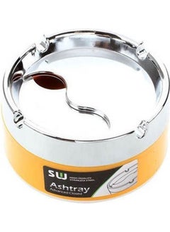Buy Stainless Steel Round Ashtray Clear 7x14cm in Egypt