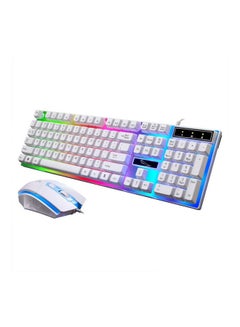 Buy High Quality G21 Wired LED Gaming Keyboard With Mouse Set White in UAE