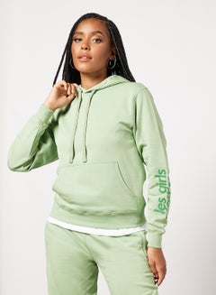 Buy Basic Logo Hoodie Green in UAE