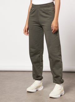 اشتري Basic Loose Fit Sweatpants Green في الامارات