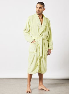 Buy Bathrobe - 100% Cotton Quick Dry - Super Absorbent - Green_Apple Color - 1 Piece Apple green L/XL in UAE