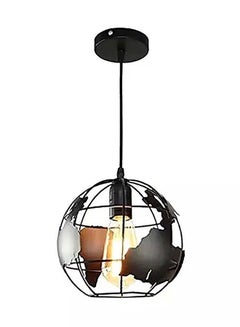 Buy Globe Shaped LED Chandelier With Bulb Black 130x30x30cm in UAE