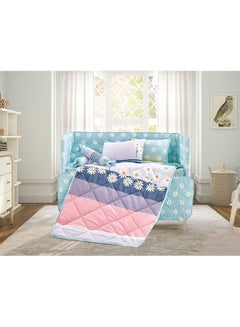 اشتري 9-Piece Baby Printed Comforter Set مزيج القطن متعدد الألوان 95x145سم في السعودية