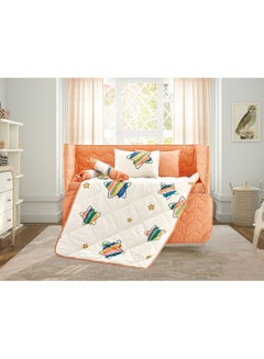 Buy 9-Piece Baby Printed Comforter Set Cotton Blend Multicolour 95x145cm in Saudi Arabia