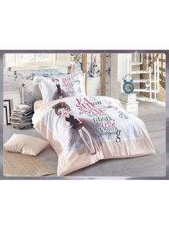 Buy 4-Piece Single Size Printed Comforter Set Polyester Multicolour 180x230cm in Saudi Arabia