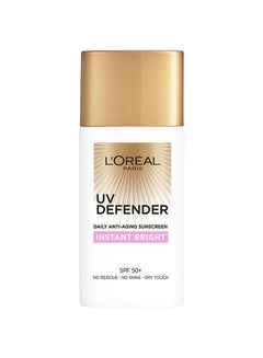 Buy UV Defender Instant Bright Daily Anti-Ageing Sunscreen SPF 50+ with Niacinamide White 50ml in Saudi Arabia