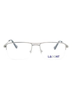 Buy Men's Eyeglass Rectangular Semi Rimless Frame in UAE