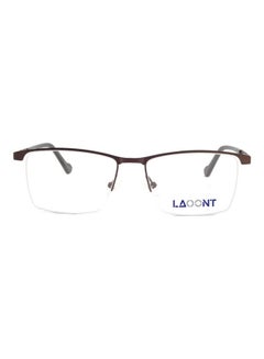 Buy Men's Metal Eyeglass Rectangular Semi-Rimless Frame in UAE