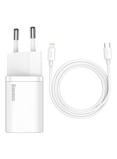 Buy PD 20W USB C Charger EU Set for iPhone 13 Pro, iPad 2021 Type C Fast Charging Wall Plug with Type C To Lightning Cable Compatible for New iPad 9,iPhone 13 Pro/13 Pro Max/13/13mini/12 Pro/11 Pro, iPad Pro 2021 White in UAE