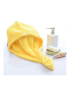 Buy Hat fisherman hat Hair Towel Microfiber Towel Hair Yellow 50cm in Saudi Arabia