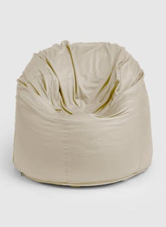 Buy Leather Willow Bean Bag Beige 92 × 104cm in Egypt