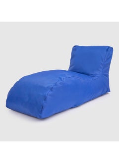 Buy Leather Lounger Bean Bag Blue 130 × 75 × 62cm in Egypt