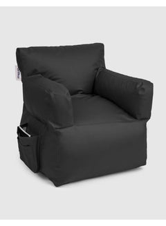 اشتري Leather Mighty Bean Bag Black 75 × 78 × 93cm في مصر