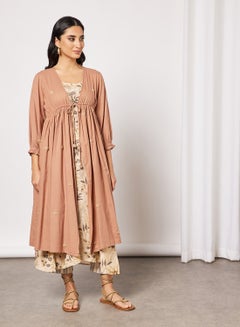 Buy Embroidered Kurta and Pants Set (Set of 3) Blush in UAE