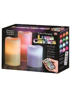 Buy Real Wax Led Color Changing Candle With Remote Control Multicolour in Saudi Arabia