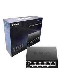Buy Switch Poe Dgs-1005P 5Port 10-100-1000Mbps Unmanaged Desktop Black in Saudi Arabia