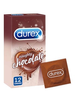 Buy Naughty Chocolate Flavored Condoms 12 Pieces in UAE