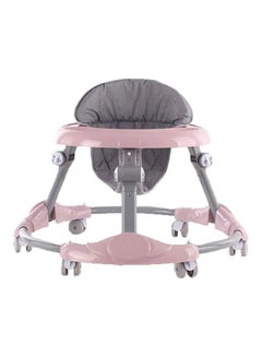 Buy 360 Degree Rotating Wheels Adjustable Baby Walker With Push Handle in UAE