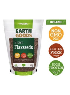 Buy Organic High Protein Gluten-Free Brown Flaxseeds 340grams in UAE