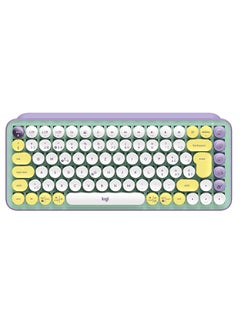 Buy POP Keys Mechanical Wireless Keyboard With Customisable Emoji Keys, Durable Compact Design, Bluetooth Or USB Connectivity, Multi-Device, OS Compatible, US Layout Mint in UAE