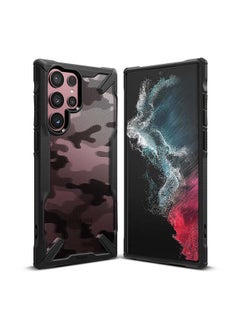 Buy Fusion X Series for Samsung S22 Ultra Case Hard PC Back Heavy Duty TPU Frame Cover - Camo black in UAE
