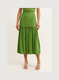 اشتري Ruffle Detailed Skirt Green في السعودية