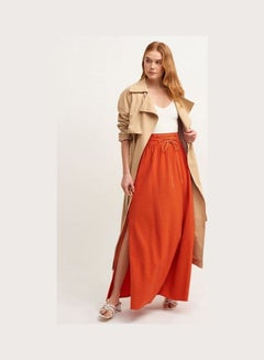 اشتري Embroidery Detailed Skirt Red في السعودية