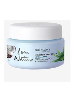 Buy Love Nature Hydrating Face Cream With Organic Aloe Vera And Coconut Water Multicolour 50ml in Egypt