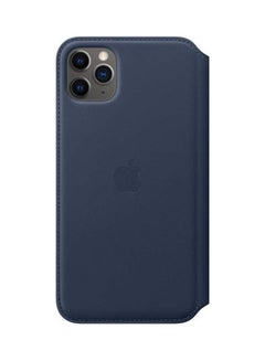 Buy iPhone 11 Pro Max Leather Folio - Deep Sea Blue in UAE