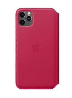 Buy iPhone 11 Pro Max Leather Folio Raspberry in UAE