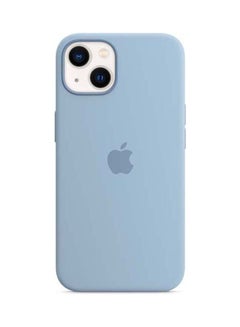 Buy iPhone 13 Silicone Case with MagSafe blue fog in UAE