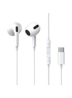 اشتري USB C Headphone, Type-C Earbuds Wired Earphones with Microphone and Volume Control, in-Ear Earbud for Google Pixel Oneplus Samsung Galaxy iPad Pro and MacBook White في السعودية