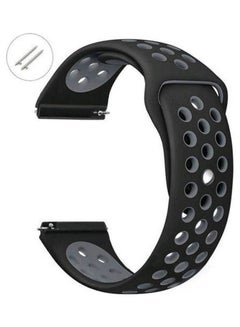 اشتري Replacement Strap Silicone 20mm For Samsung Gear Sport 42mm Black في مصر