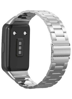 اشتري Stainless Steel Solid Screwless Wristband For Huawei Band 6 Honor Band 6 Silver في مصر