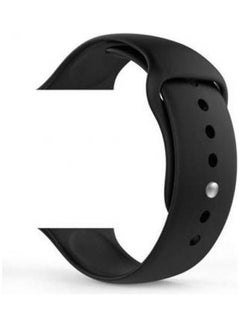 Buy Sports Soft Style Silicone Watch Band For Apple Watch Series 4  44mm Black in Egypt