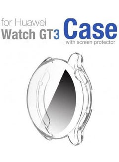Buy Huawei Gt3 46 2022 Full Cover Case With Screen Shockproof 46mm Clear in Egypt
