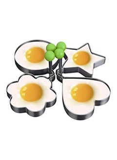 Buy 4-Pack  Egg Rings  Stainless Steel Pancake Mold Set Silver in Egypt