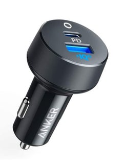 اشتري USB C Car Charger, 35W PowerDrive PD＋ 2 Car Adapter With 20W PD Port For iPad, iPhone 12/12 Pro and 15W Fast Charge Port For Samsung S10/S9/S8 لون أسود. في مصر