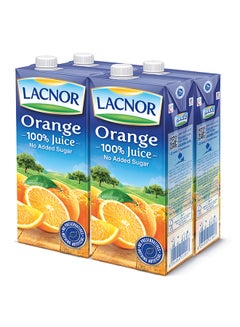 Buy Essentials Orange 100 Percent Juice, No Added Sugar 1Liters Pack of 4 in UAE