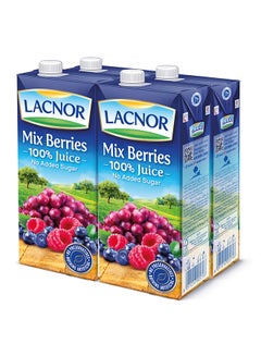 Buy Essentials Mix Berries 100 Percent Juice With No Added Sugar Mixed Berries 1Liters Pack of 4 in UAE