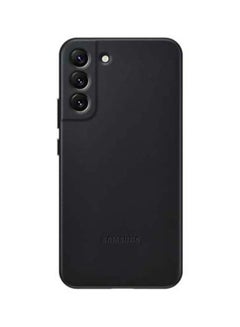 Buy Protective Leather Case Cover For S22 Plus black in UAE