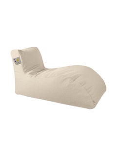Buy Ultra-Soft Bean Bag Relaxing Chair White 135x35x70cm in Saudi Arabia