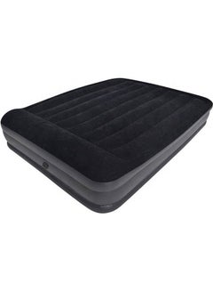 اشتري Avenli High Raised Airbed Twin Inflatable With Built In Pillow Polystyrene Black 203x152x46cm في مصر