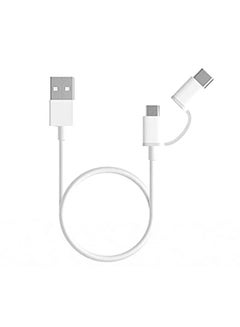 Buy Mi 2-in-1 Micro Usb Cable To Type C White in UAE